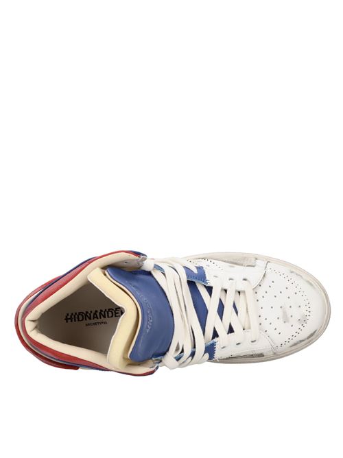 Sneakers alte in pelle HIDNANDER | THE CAGE DUAL HD2MS180 100BIANCO-BLU-ROSSO